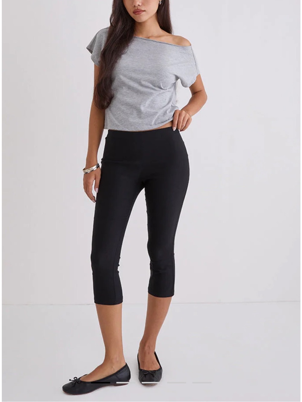 Motel Rocks Black Cropped Ponte Leggings
